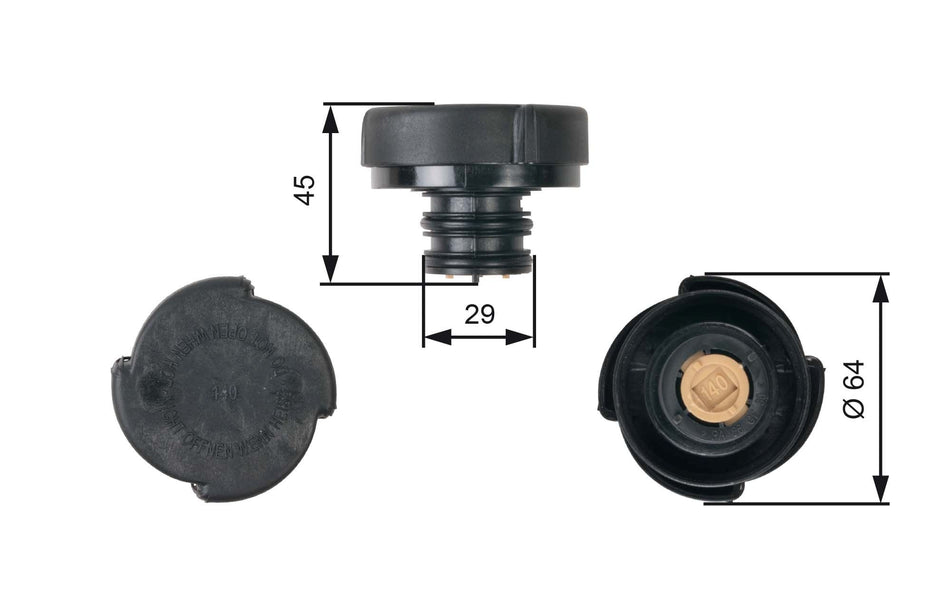Cap, coolant tank - RC207