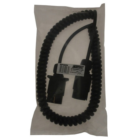 Curly Extension Lead -3m - 12N - 7-Pin Plugs