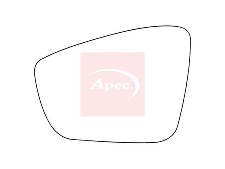 APEC Replacement Stick-On Standard Vehicle Mirror Glass LHS