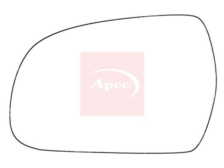 APEC Replacement Stick-On Standard Vehicle Mirror Glass LHS