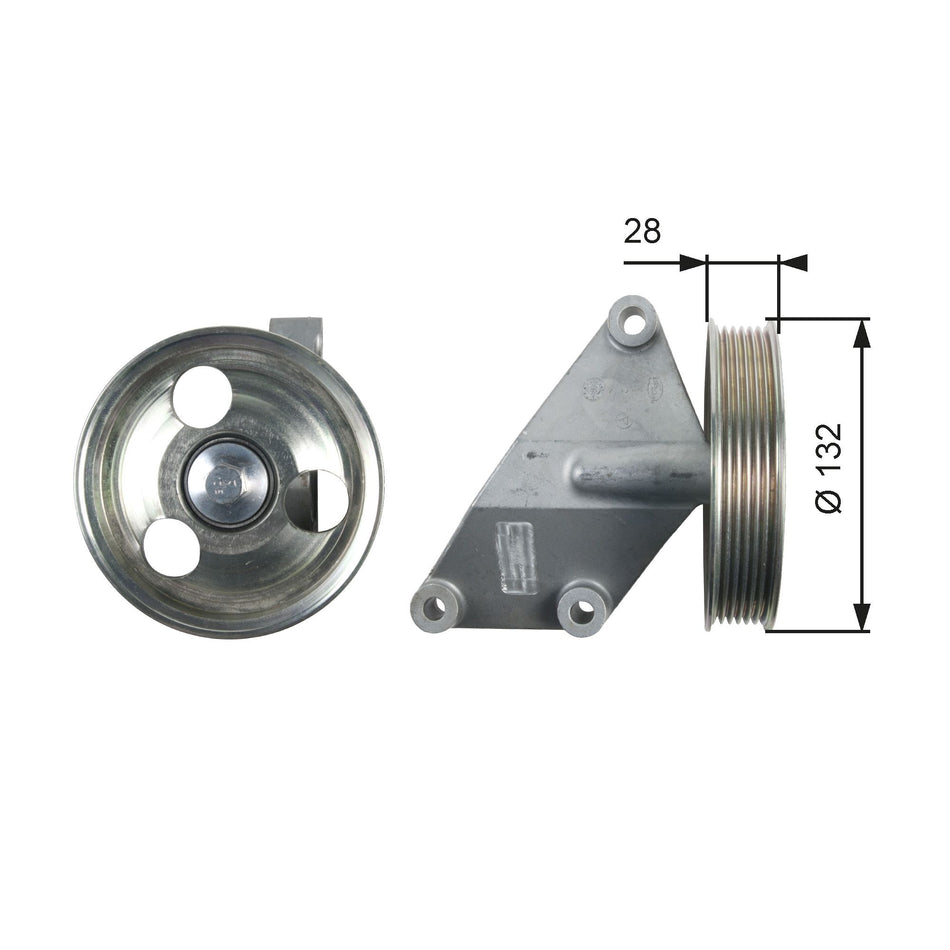 Deflection/Guide Pulley, V-ribbed belt - T36428