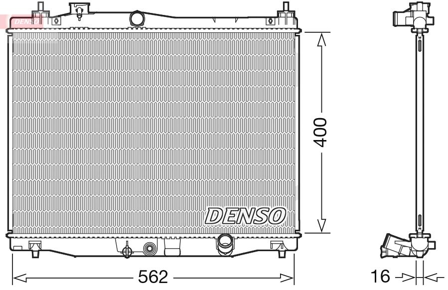 Radiator, engine cooling - DRM40047
