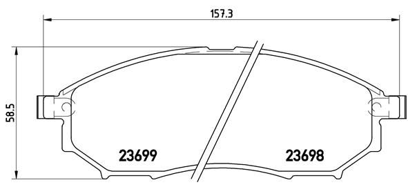 Brake Pad Set, disc brake - P 56 058