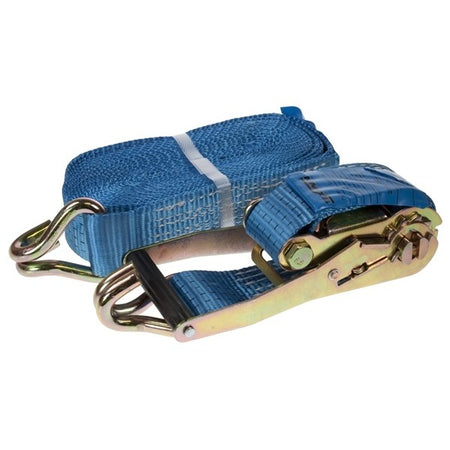 Ratchet Tie Down Strap & Hooks - 8m x 50mm
