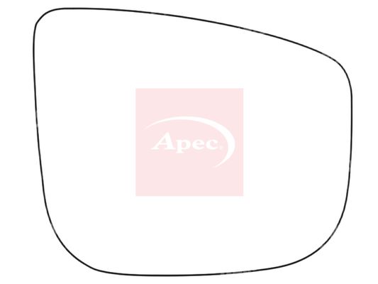 APEC Replacement Stick-On Commercial Vehicle Mirror Glass RHS
