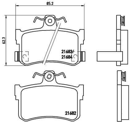 Brake Pad Set, disc brake - P 28 027