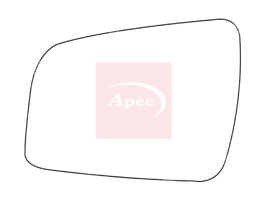 APEC Replacement Stick-On Standard Vehicle Mirror Glass LHS