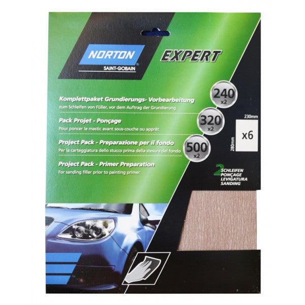 Project Pack - Primer Preparation - Pack of 6 Sanding Sheets