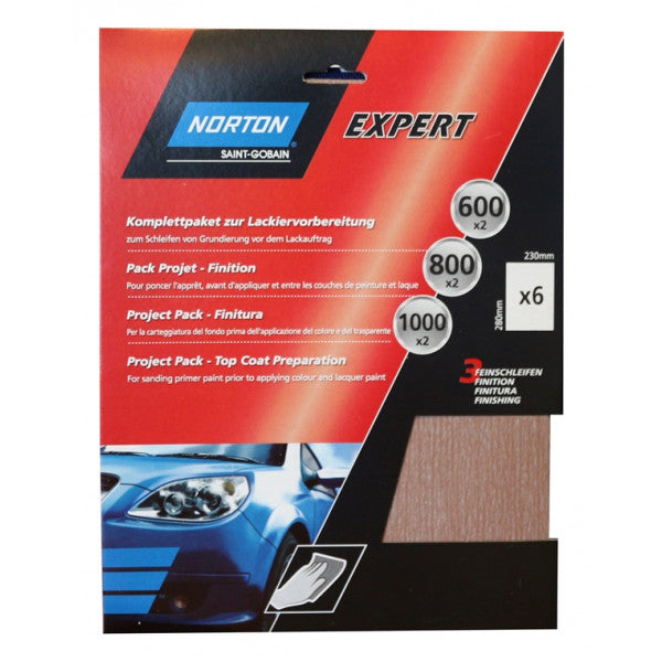 Project Pack - Topcoat Preparation - Pack of 6 Sanding Sheets