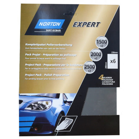 Project Pack - Polish Preparation - Pack of 6 Sanding Sheets