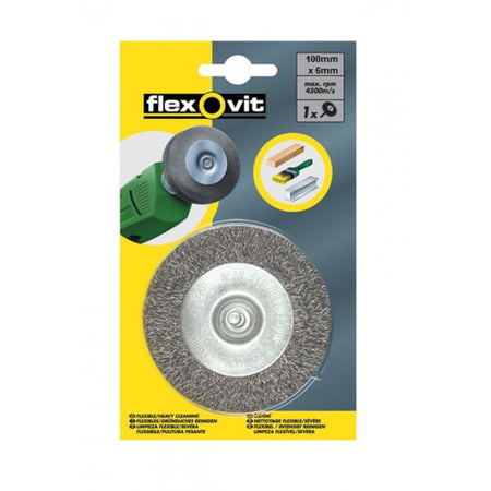 Wire Brush - Flat Type - Crimped - 4in./100mm