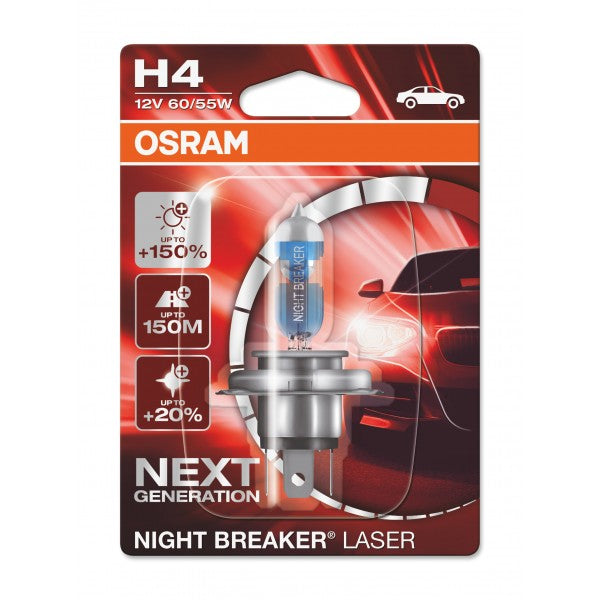 Performance Bulbs - H4 up to +150% More Brightness - (472) P43t - Halogen - NIGHT BREAKER LASER