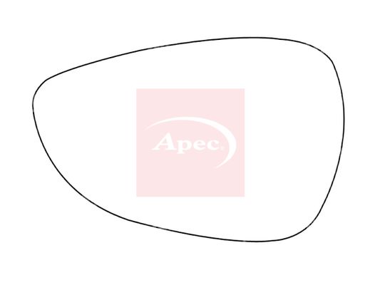 APEC Replacement Stick-On Standard Vehicle Mirror Glass LHS