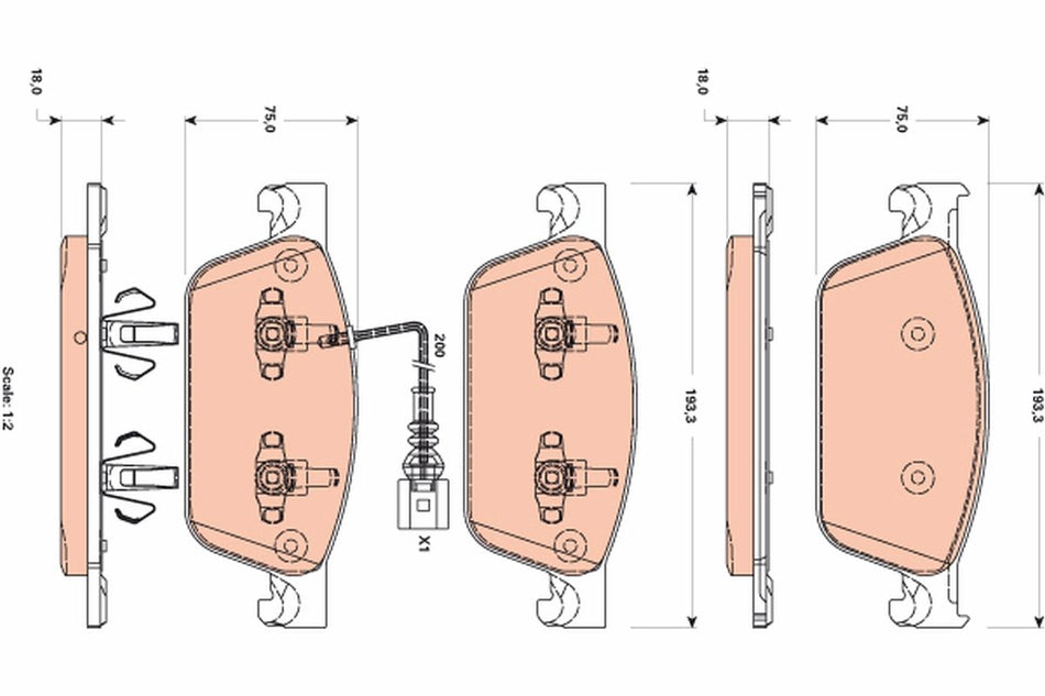 Brake Pad Set, disc brake - GDB1887