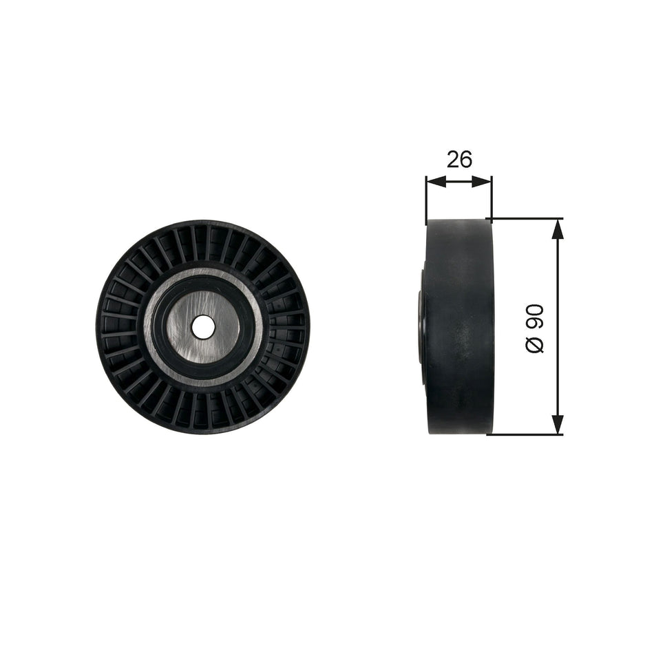 Deflection/Guide Pulley, V-ribbed belt - T36461