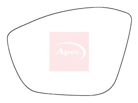 APEC Replacement Stick-On Standard Vehicle Mirror Glass LHS