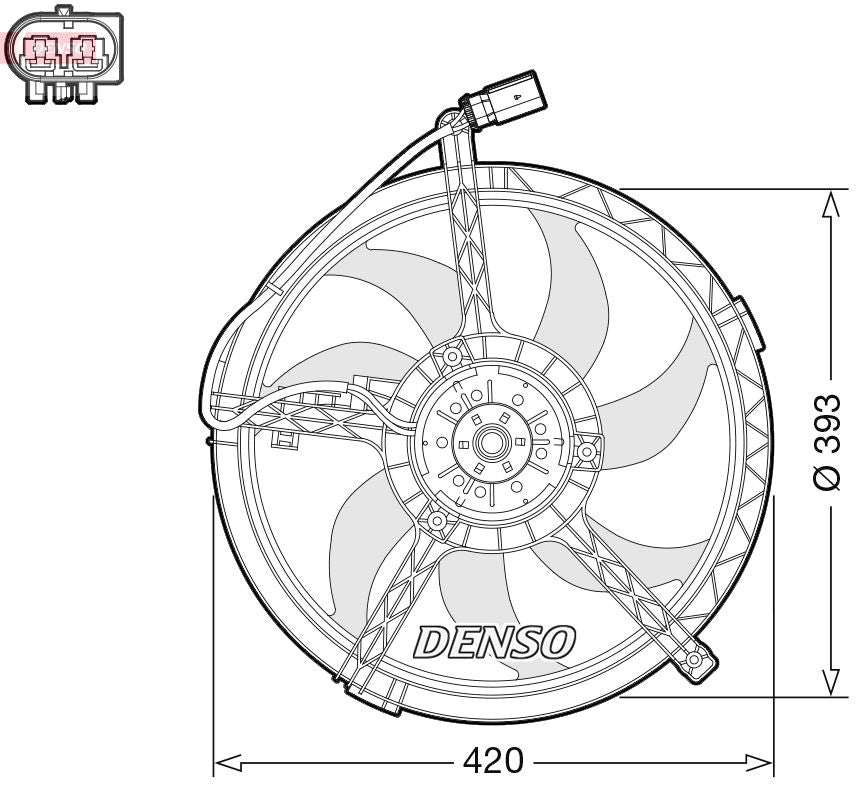 Fan, engine cooling - DER05010