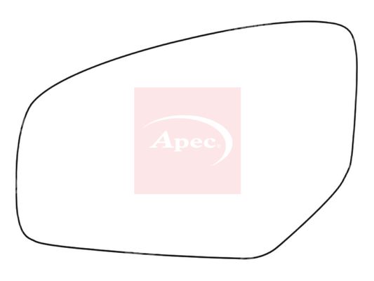 APEC Replacement Stick-On Standard Vehicle Mirror Glass LHS