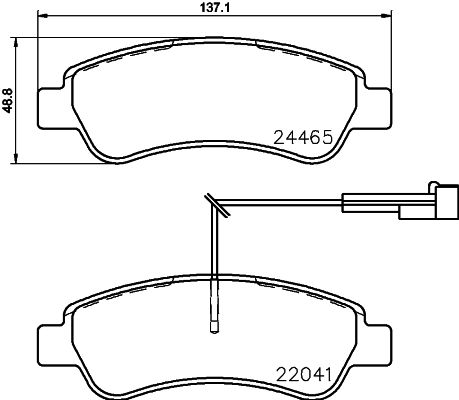 Brake Pad Set, disc brake - P 61 125
