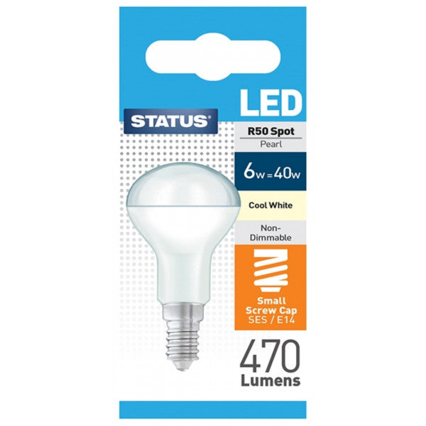 LED Small Edison Screw R50 Spot Bulb - Cool White - 6W/470 Lumen