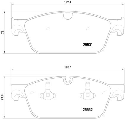 Brake Pad Set, disc brake - P 50 112