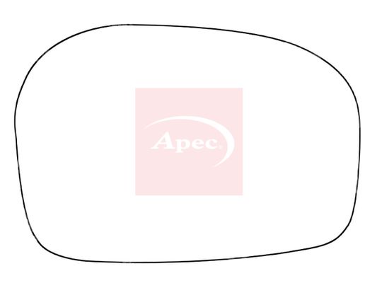 APEC Replacement Stick-On Standard Vehicle Mirror Glass LHS