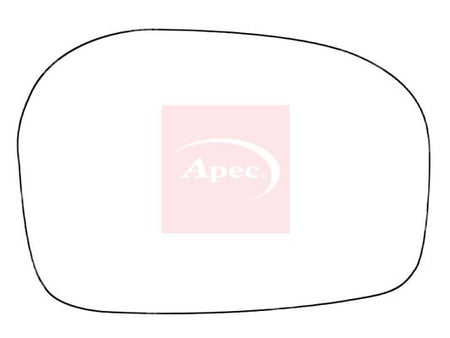 APEC Replacement Stick-On Standard Vehicle Mirror Glass LHS