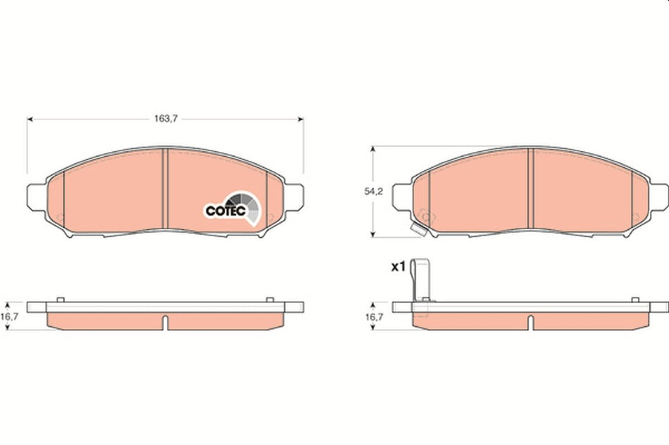 Brake Pad Set, disc brake - GDB3404