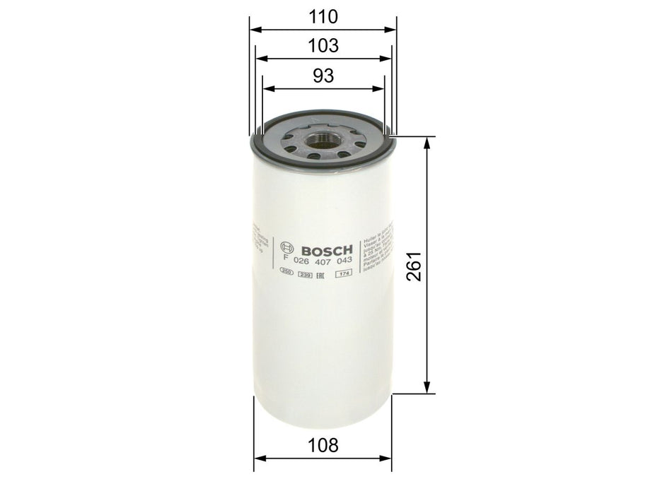 Oil Filter - F 026 407 043
