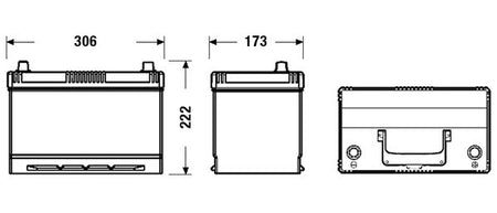 Exide EFB Battery  - 12 V - 95Ah - 800CCA