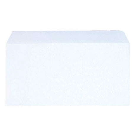 White DL Self Seal Plain Envelopes - 80gsm - Box of 1000