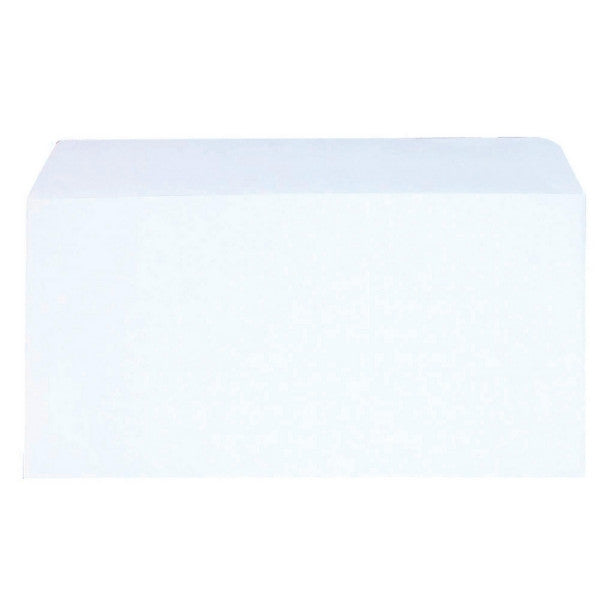 White DL Self Seal Plain Envelopes - 80gsm - Box of 1000