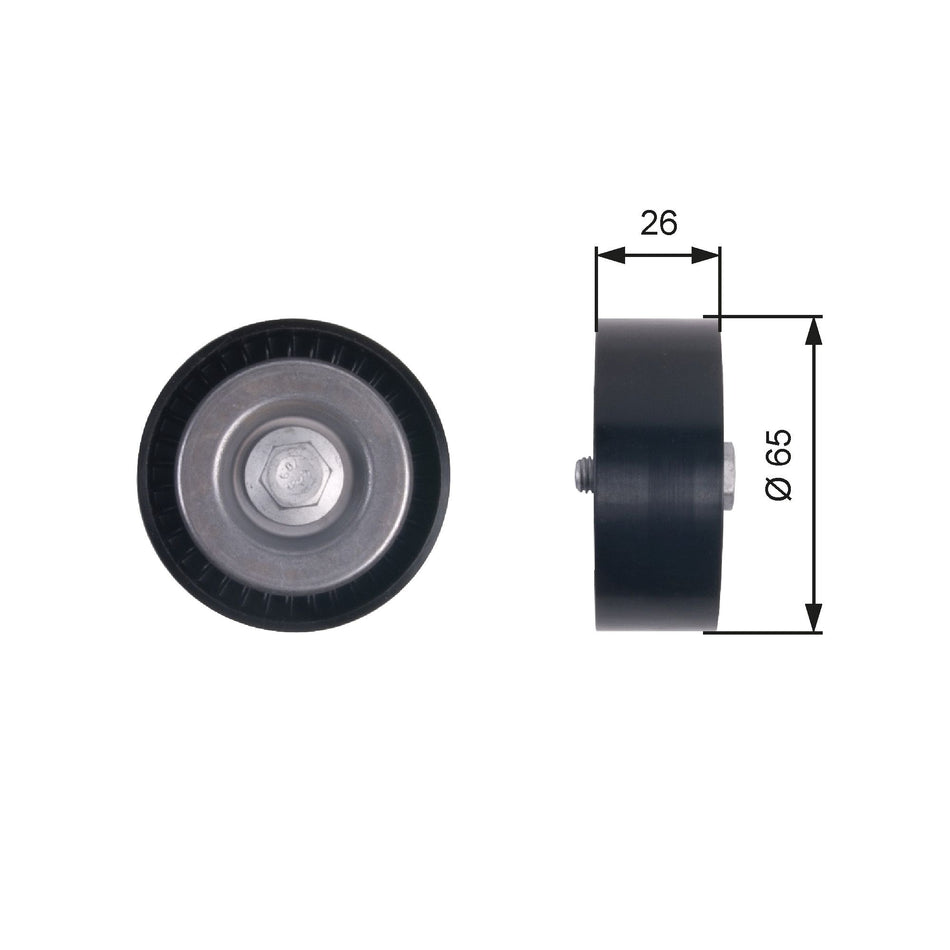 Deflection/Guide Pulley, V-ribbed belt - T36414