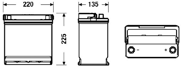 Exide Conventional Battery  - 12 V - 45Ah - 330CCA