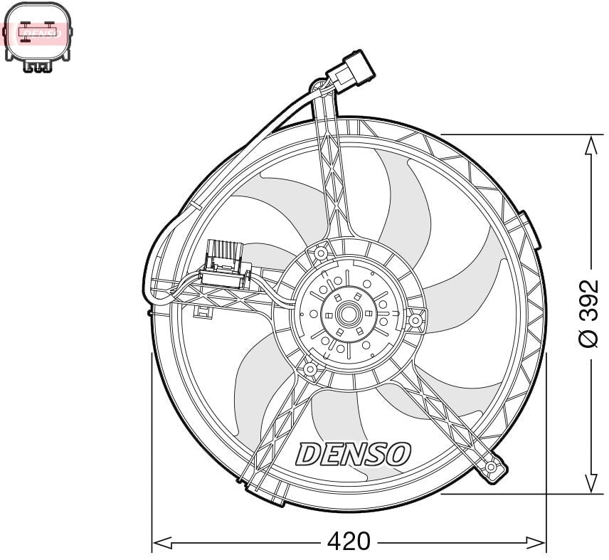 Fan, engine cooling - DER05009