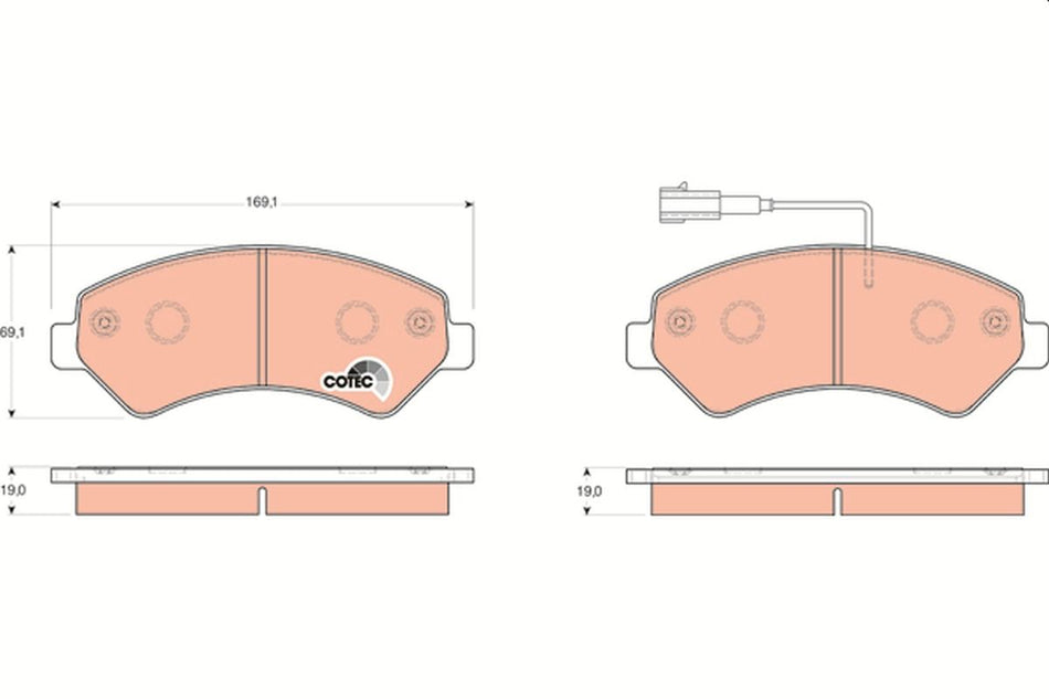 Brake Pad Set, disc brake - GDB1703