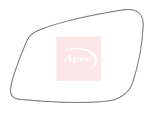APEC Replacement Stick-On Standard Vehicle Mirror Glass LHS