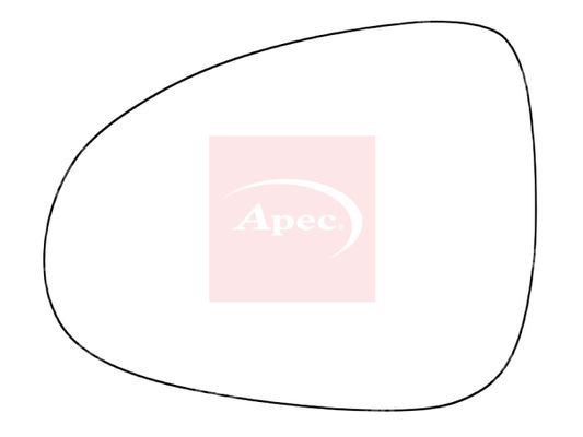 APEC Replacement Stick-On Standard Vehicle Mirror Glass LHS