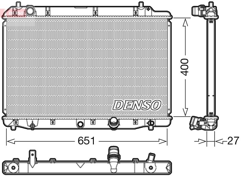 Radiator, engine cooling - DRM40036