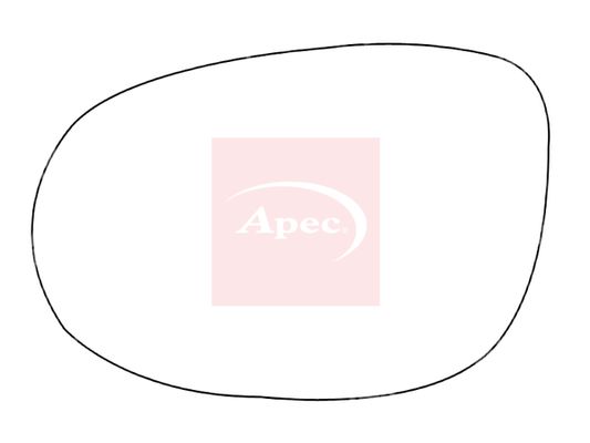 APEC Replacement Stick-On Standard Vehicle Mirror Glass LHS