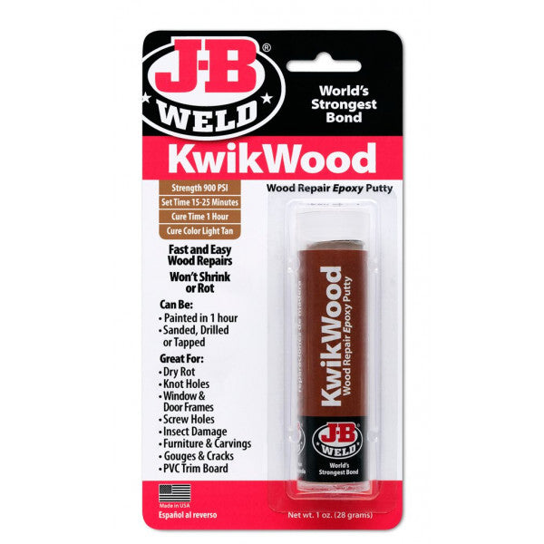 J-B Weld Kwik Wood Epoxy Putty Stick