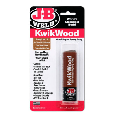 J-B Weld Kwik Wood Epoxy Putty Stick