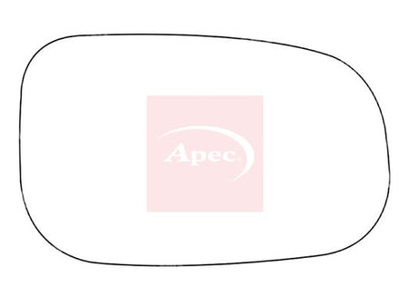 APEC Replacement Stick-On Standard Vehicle Mirror Glass RHS