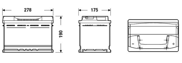 Exide Conventional Battery  - 12 V - 74Ah - 680CCA