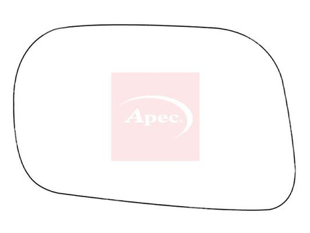 APEC Replacement Stick-On Standard Vehicle Mirror Glass LHS