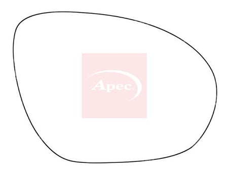 APEC Replacement Stick-On Standard Vehicle Mirror Glass RHS