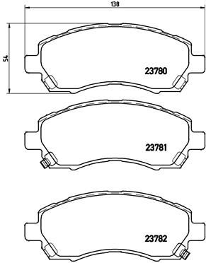 Brake Pad Set, disc brake - P 78 009