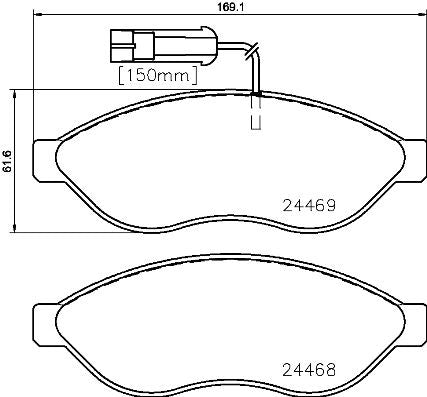 Brake Pad Set, disc brake - P 23 143