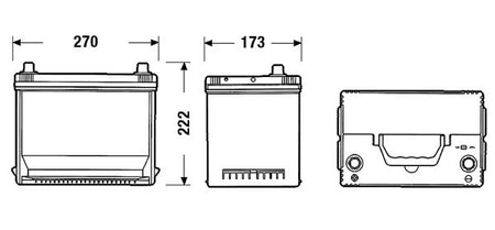Exide Conventional Battery  - 12 V - 75Ah - 630CCA