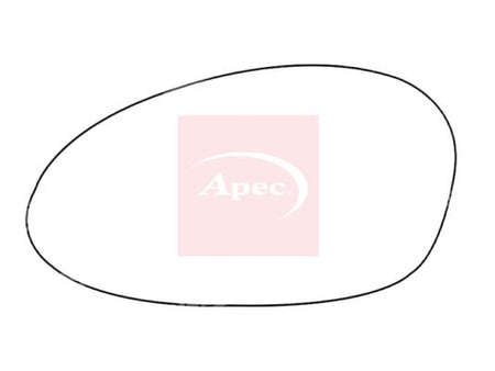 APEC Replacement Stick-On Standard Vehicle Mirror Glass LHS